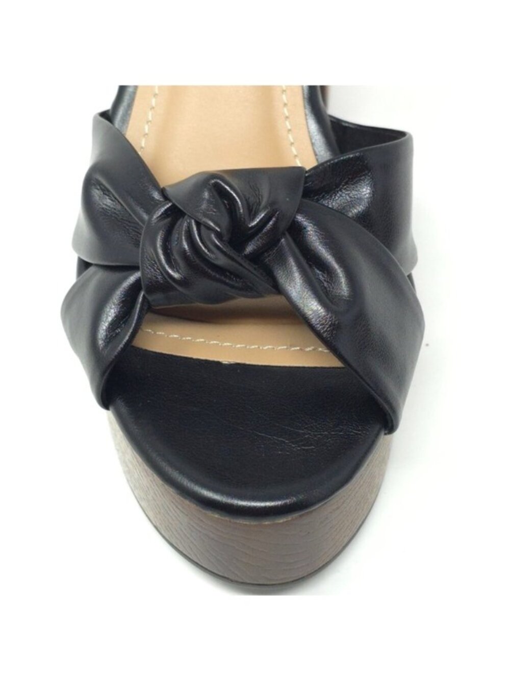 Journee Lorrica Black Knotted Platform Sandals Tru Comfort 9M - Picture 7 of 13